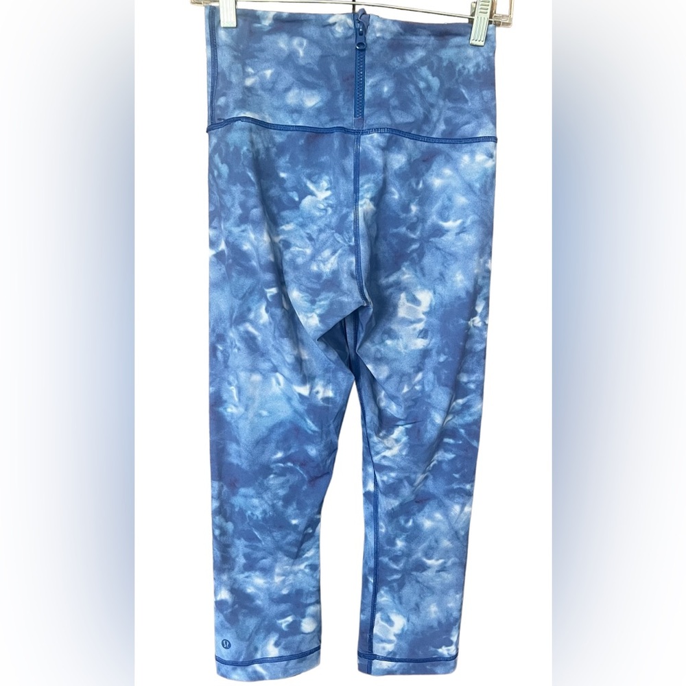 Lululemon Tie Dye Zip Front Leggings Size 8